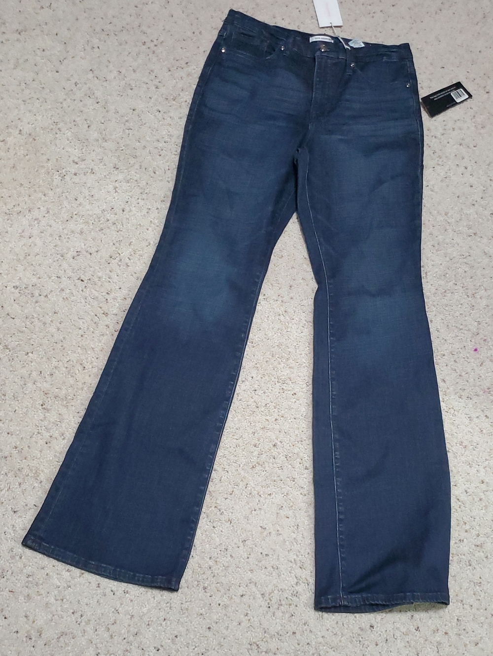 Good American Dark Blue Wide Leg Jeans Good American